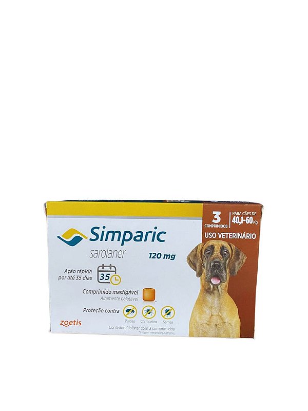 Simparic 120 MG 40 , 1 a 60 KG - Planeta Agrícola
