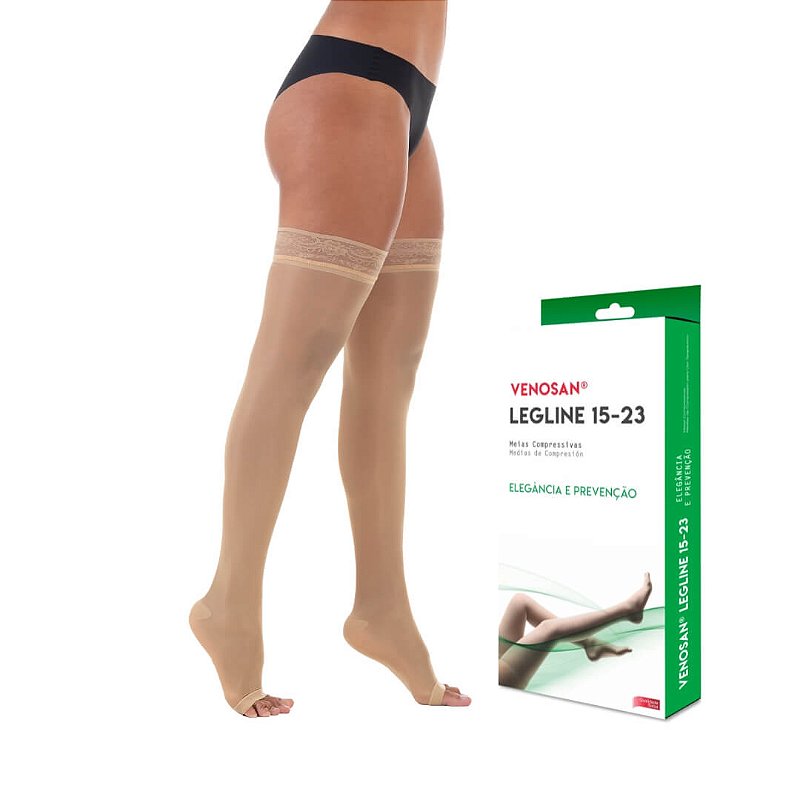 Meia Venosan Legline 7/8 Meia Coxa 15-23mmHg Olinda – Conforto e