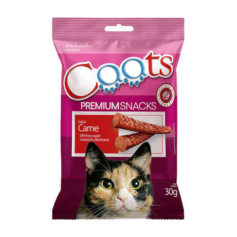 Bifinho Caats Premium para Gatos Adultos Sabor Carne