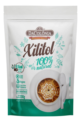 Adoçante Em Pó Xilitol Dacolônia Pouch 200g - Simples é Saudável
