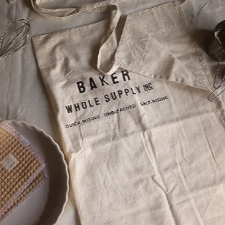 Avental de cintura grain sack baker