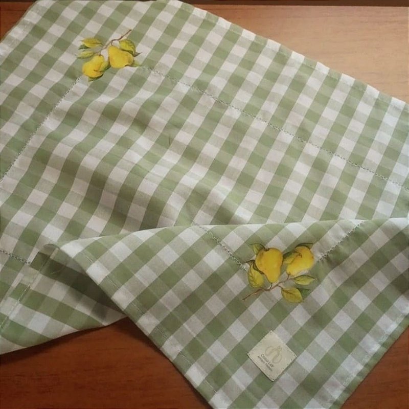 Conjunto de dois lugares americanos estampado pêras