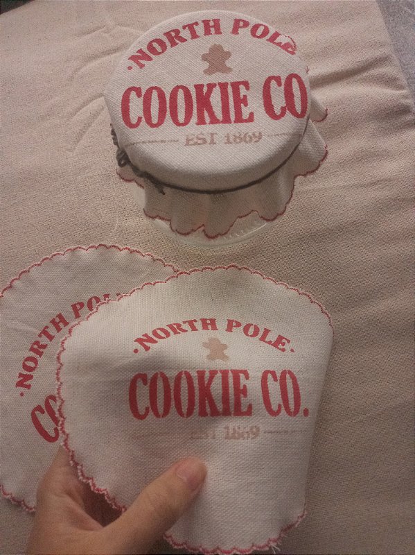 Paninho round decorativo cookies natalino