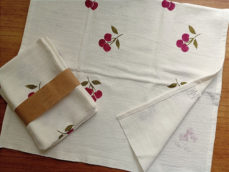 Pano de Prato cerejas (nova estampa)