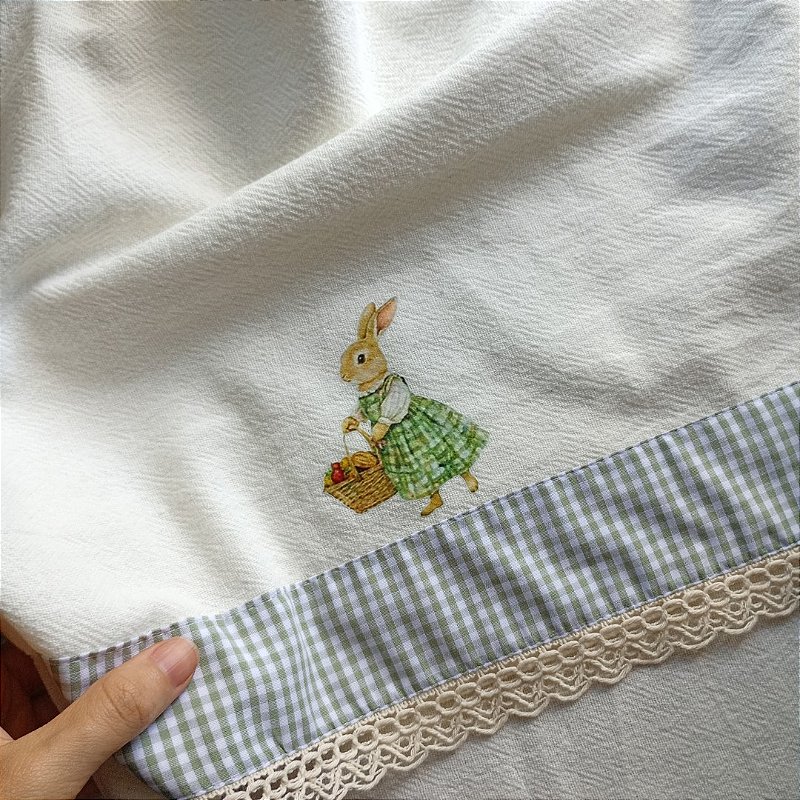 Pano de Prato coelha xadrez