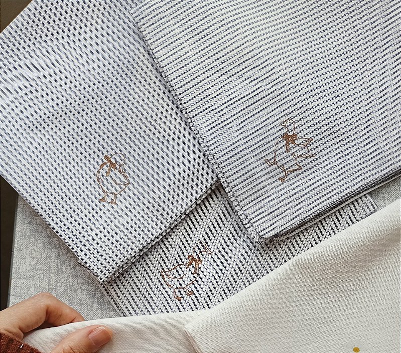 Guardanapo 40x40cm listrado ganso