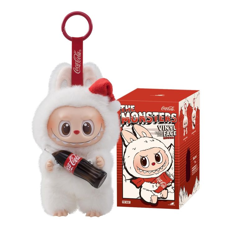 Chaveiro de Pelúcia Labubu – Coca-Cola Edition (Caixa Surpresa