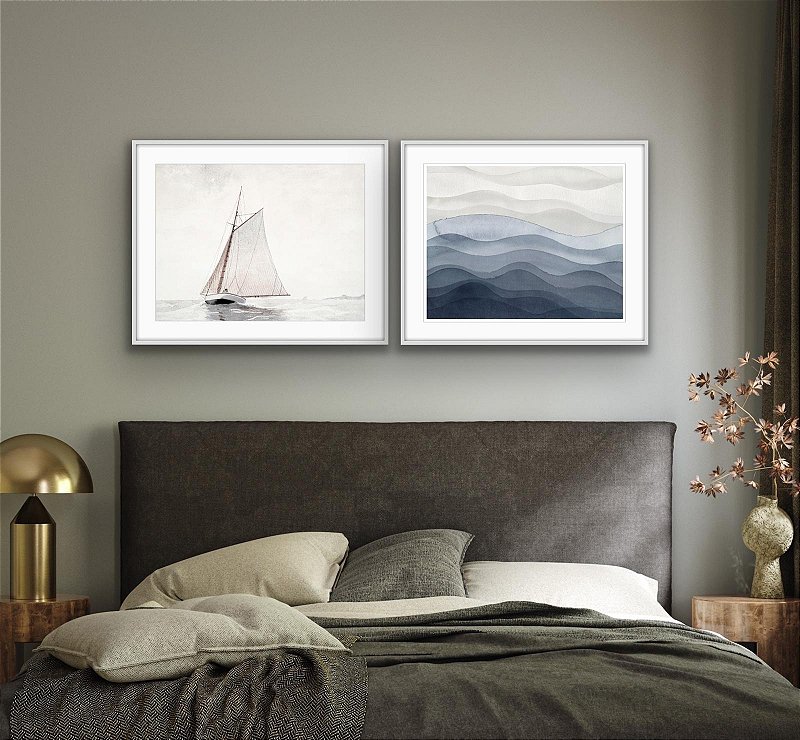 Dupla de Quadros Decorativo Náutico