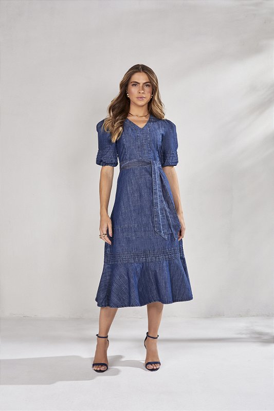 Vestido Evasê Titanium Moda Evangelica Instagram Titanium Jeans