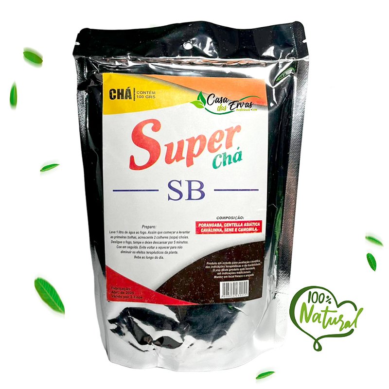 Pacote de Chá Super Chá SB - 100g - Casa das Ervas Medicinais