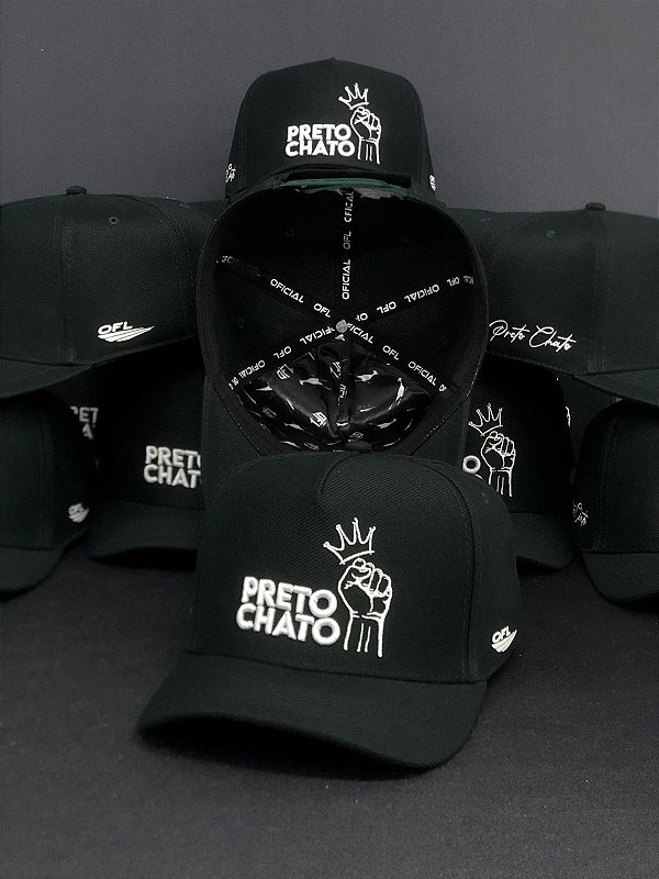 Boné Preto Chato Verde