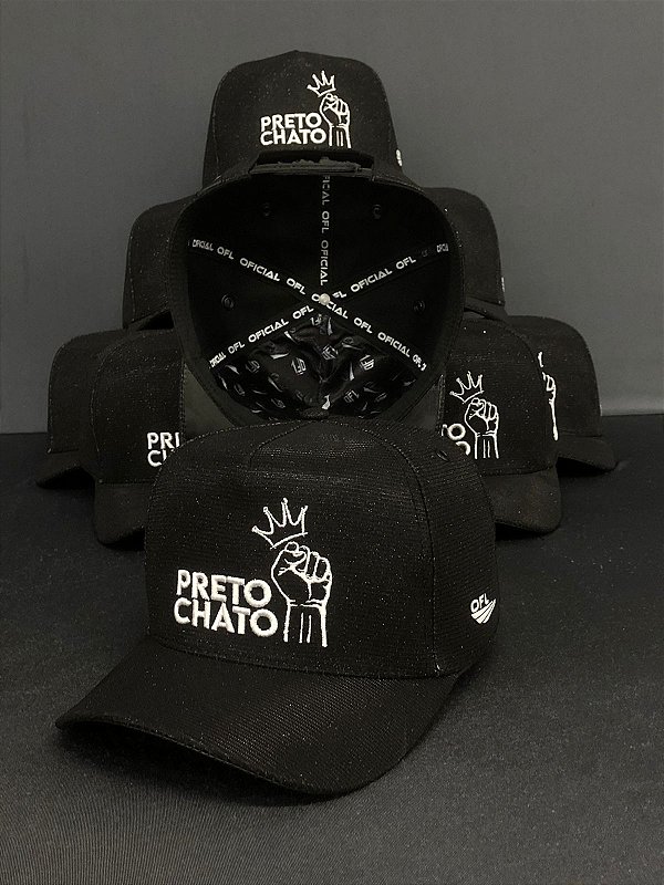 Boné Preto Chato Edição Especial Brilho