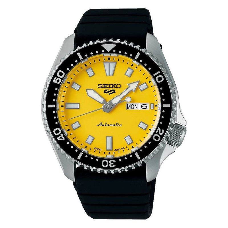 Relógio Seiko 5 Sports Amarelo SRPL87B1 - Edição SKX Redux