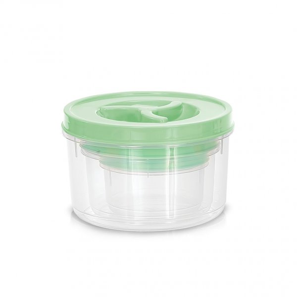 kit de Potes Redondos Baixos PMG Transparentes com Tampa de Rosca