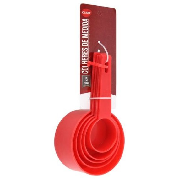 Kit 5 Colheres de Medida Plástico