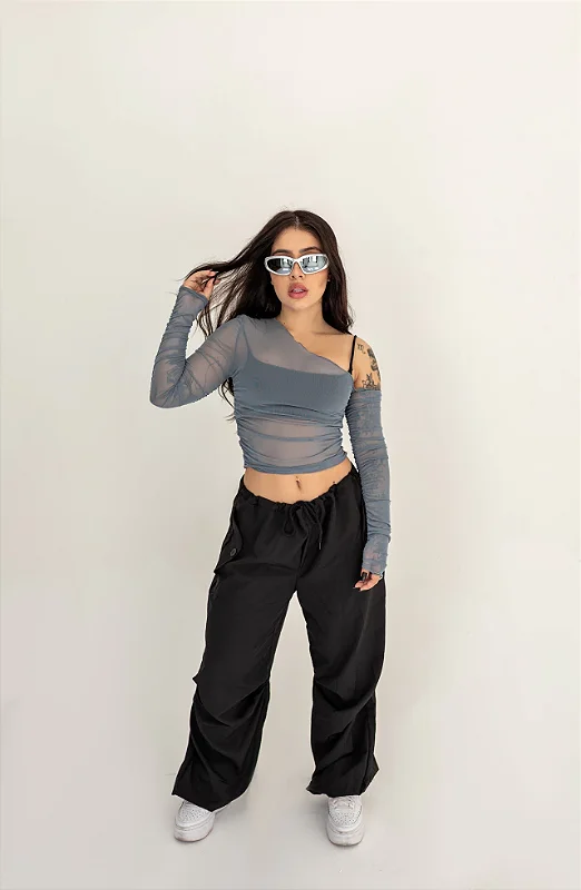 Calça parachute Lara