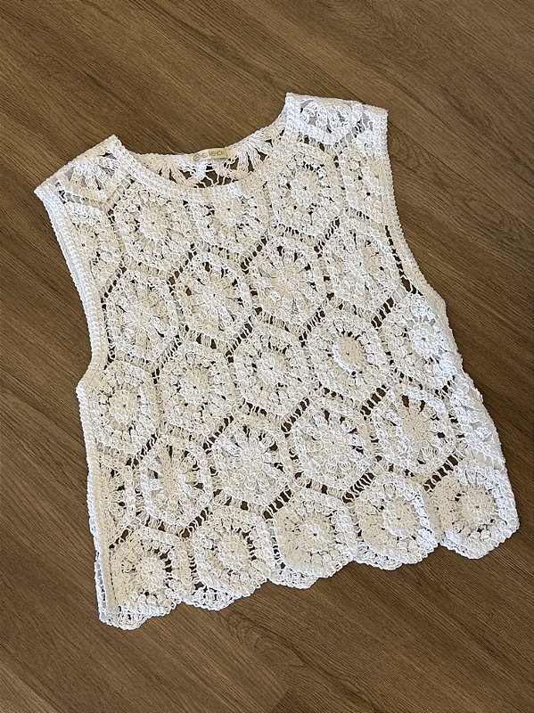 Blusa Crochet Branco