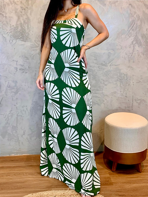 Vestido Estampado Verde