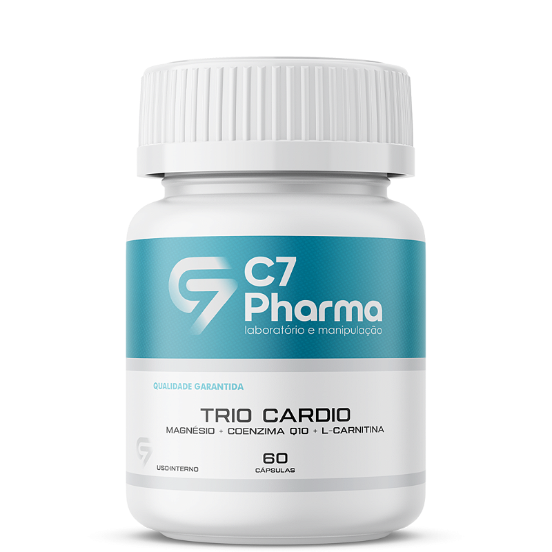 l carnitina coenzima q10 para que serve Trio Cardio - Magnésio Dimalato + Coenzima Q10 + L-Carnitina