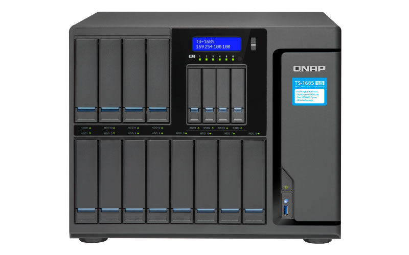TS-1685 Qnap Storage Server NAS/DAS/IP SAN 16 Baias Hot Swappable