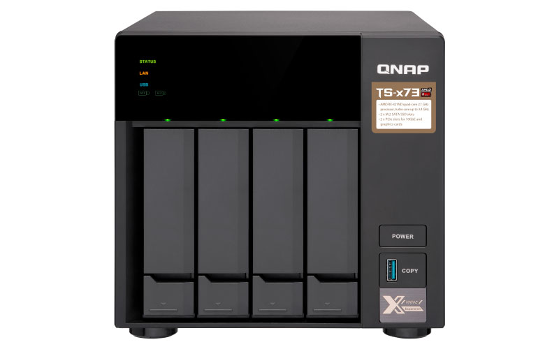 外付けハードディスク・ドライブ QNAP NAS TS-473 (NAS-473eG) Qnap TS-473 - Storage NAS 4 bay Quad-Core 4GB RAM - QNAP Brasil