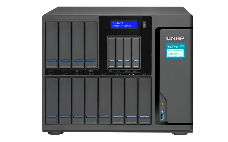 Qnap TS-1635 - Storage NAS 16 Baias p/ HDD SATA/SSD - QNAP Brasil