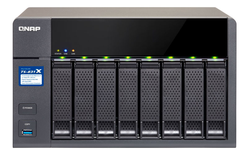 Qnap TS-831X - Storage NAS 8 Bay NAS p/ HDD SATA - QNAP Brasil