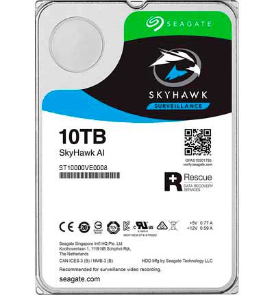 ST10000VE0008 Seagate - HD Interno 10TB SkyHawk AI SATA - QNAP