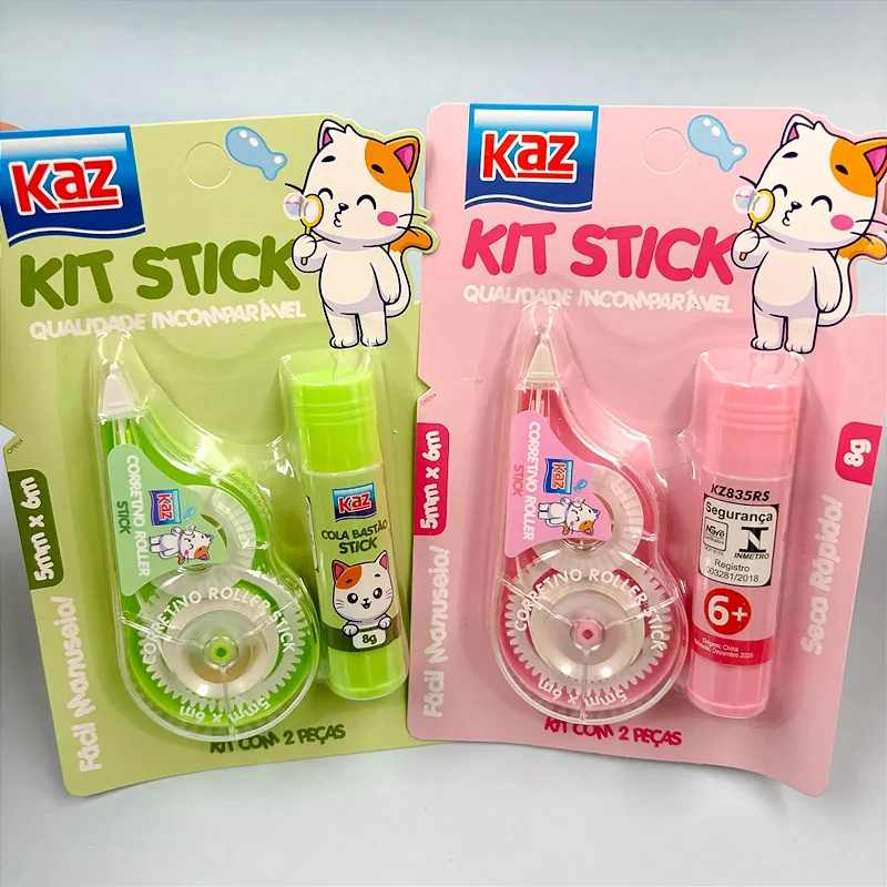 KIT STICK Corretivo 5mmx6m + Cola Bastão 8g