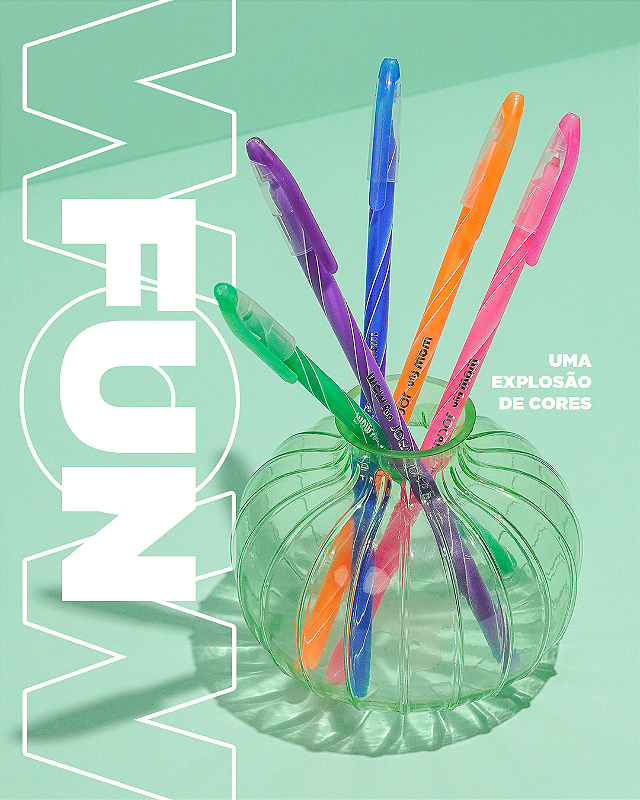 Caneta Esferográfica Wow Fun Perfumada 0.7mm