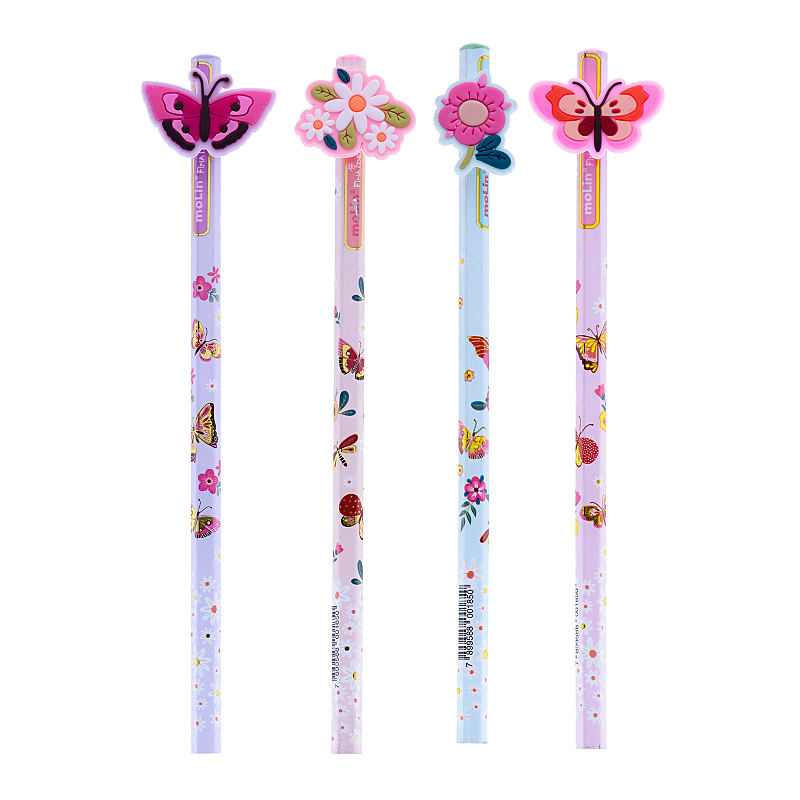 Lápis Top Borboletas com Foil