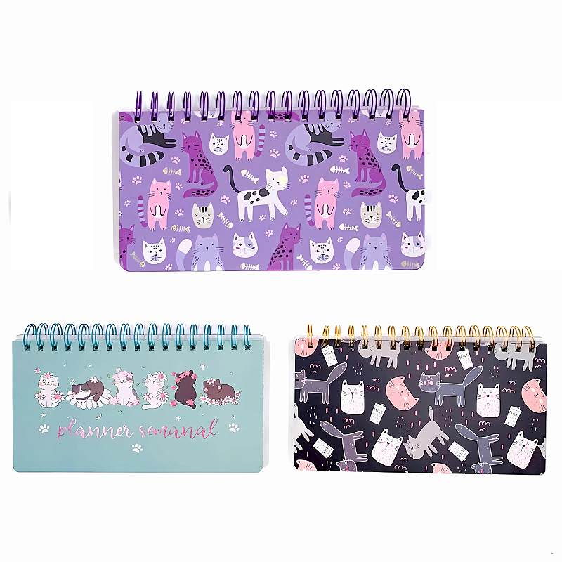 Desk Planner Semanal Gatinhos