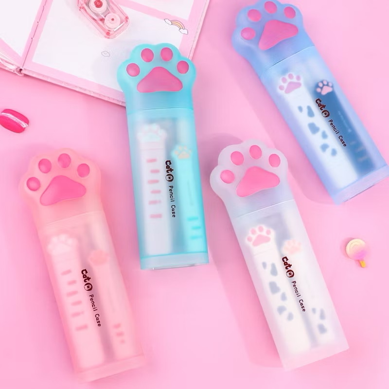 Estojo Plástico Patinhas Transparente Color