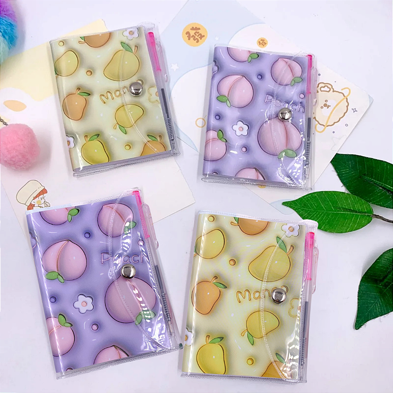 Mini Caderninho de Anotações Frutinhas + Mini Caneta