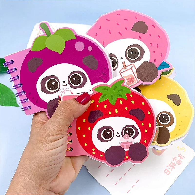 Mini Caderninho de Anotações Pandinhas & Frutas