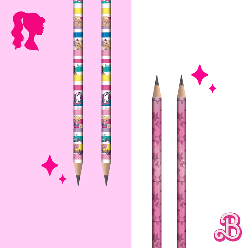 COMBO 2 Lápis HB Barbie