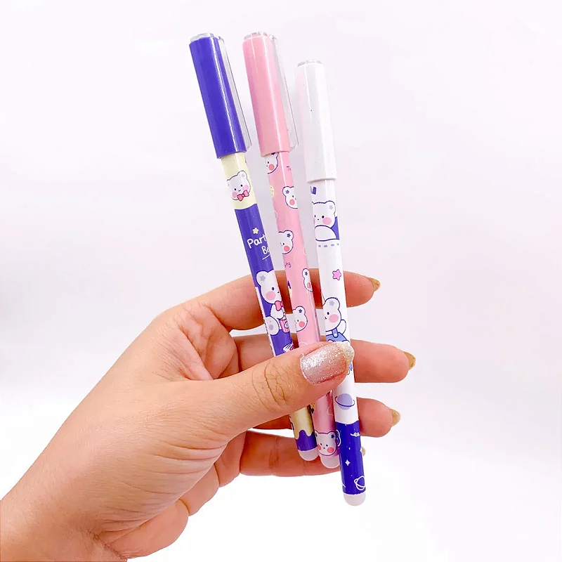 Caneta Gel Apagável Ursinho Kawaii 0.5mm