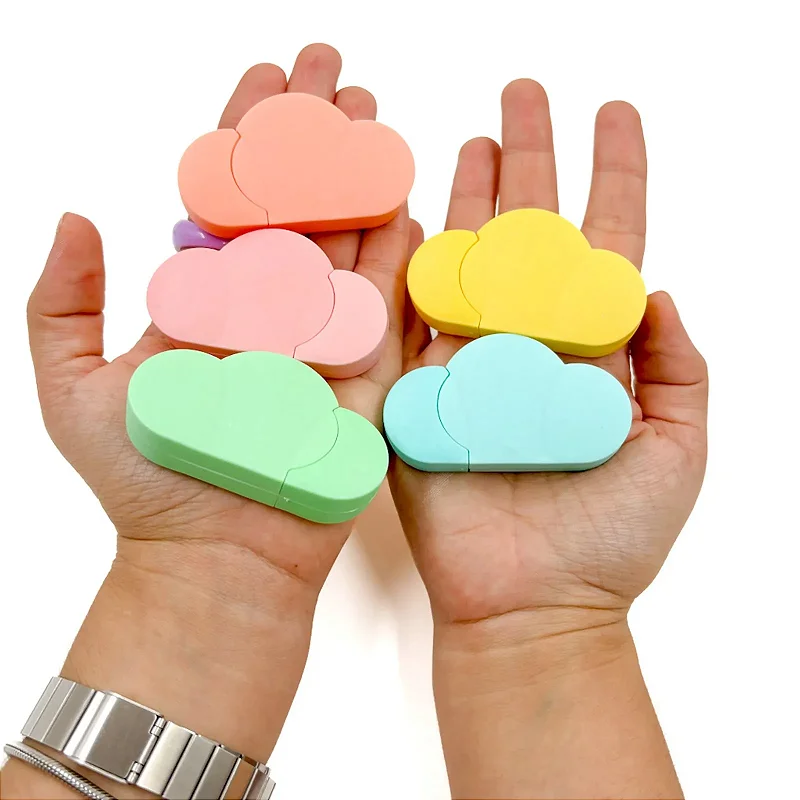 Marca Texto Nuvem • Estojo 5 Cores