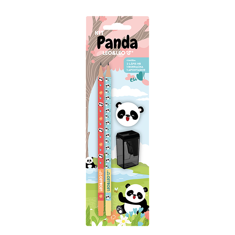 Kit Escolar Panda • 4 Itens