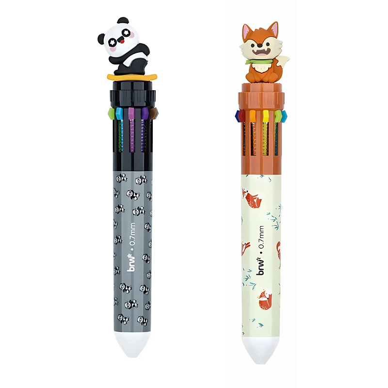 Caneta Animais 10 Cores 0.7mm