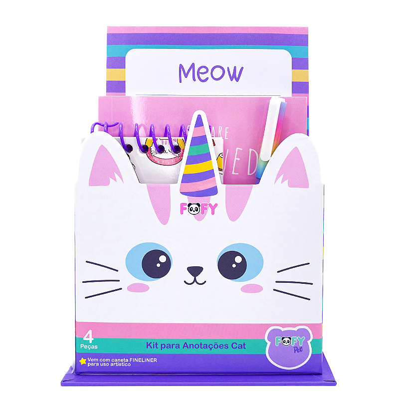 Kit para Anotações Cat • 4 Itens