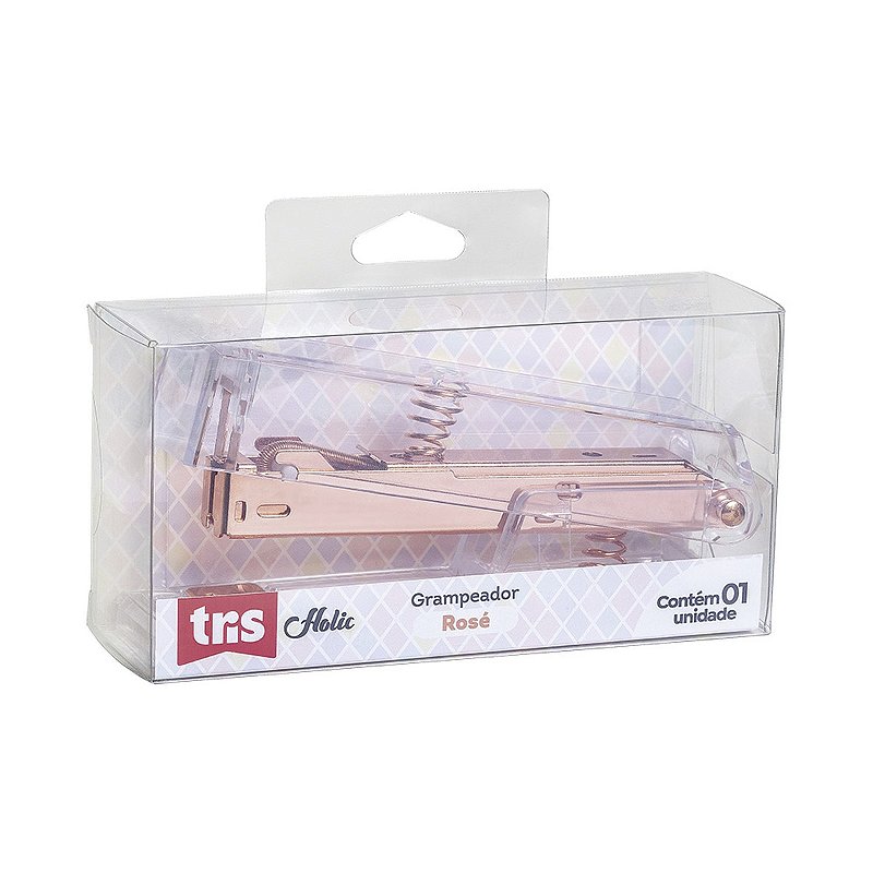 Grampeador Transparente Rosè Holic