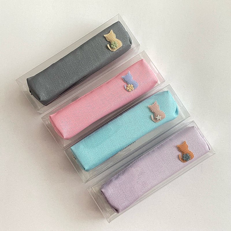 Estojo Tecido com Glitter Gatinhos