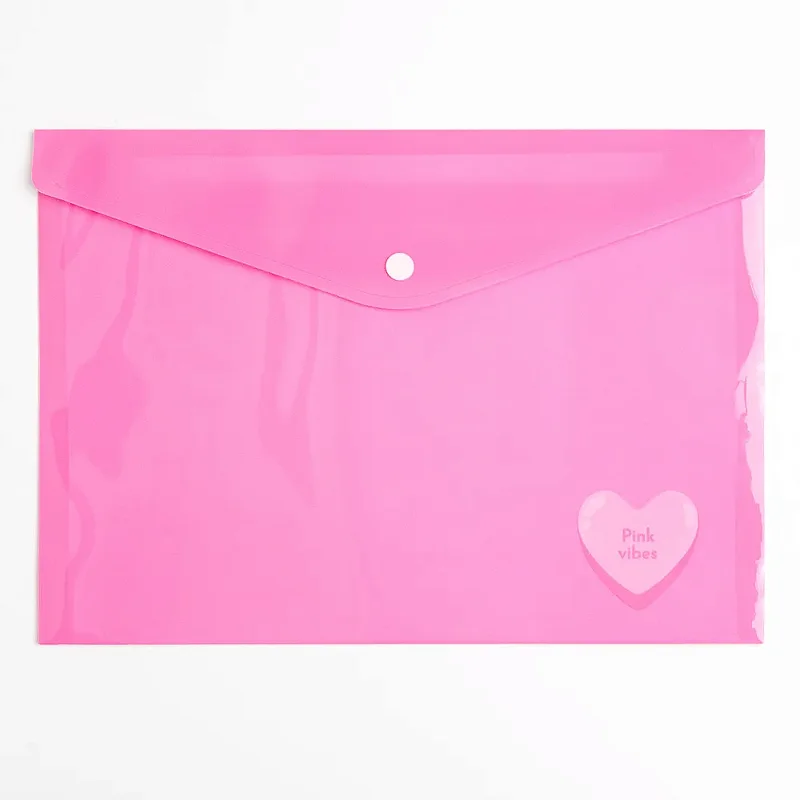 Pasta Plástica Envelope Pink Vibes • A4