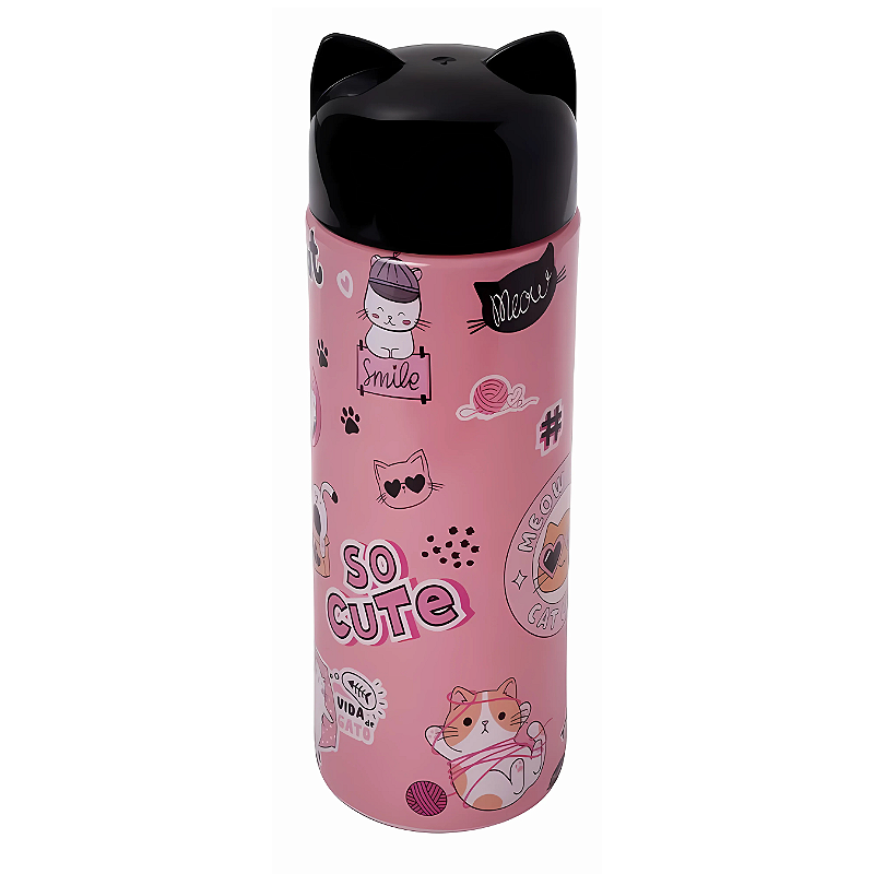 Garrafa Plástica Lúdica Cute 500 ml