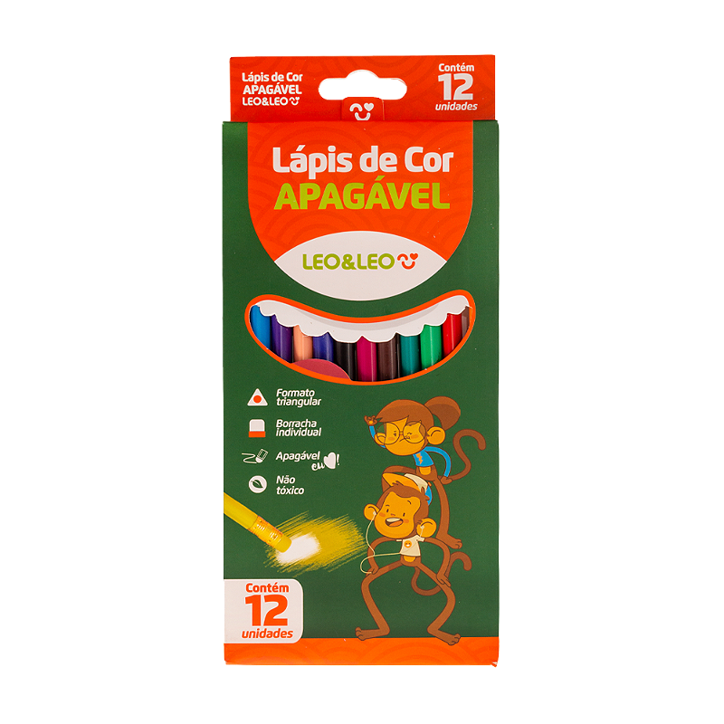 Lápis de Cor Apagável 12 Cores