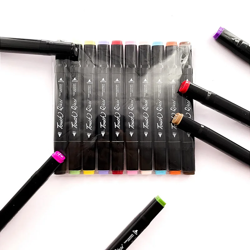 Marcador TOUCH Ponta Dupla para Colorir • 10 Cores