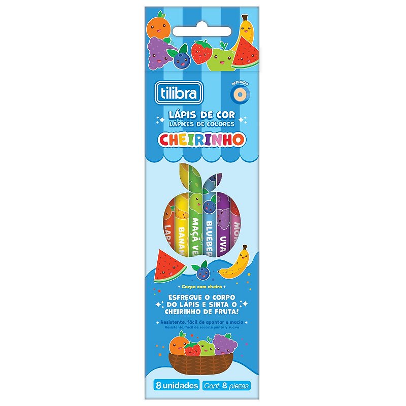 Lápis de Cor com Cheirinho • 8 Cores