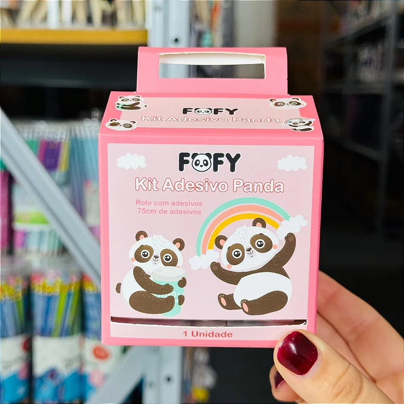 Kit Adesivo na Caixinha Panda