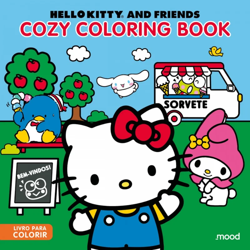 Livro de Colorir Brochura Hello Kitty and Friends • Cozy Coloring Book